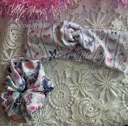 RTS Butterfly headband and scrunchie
